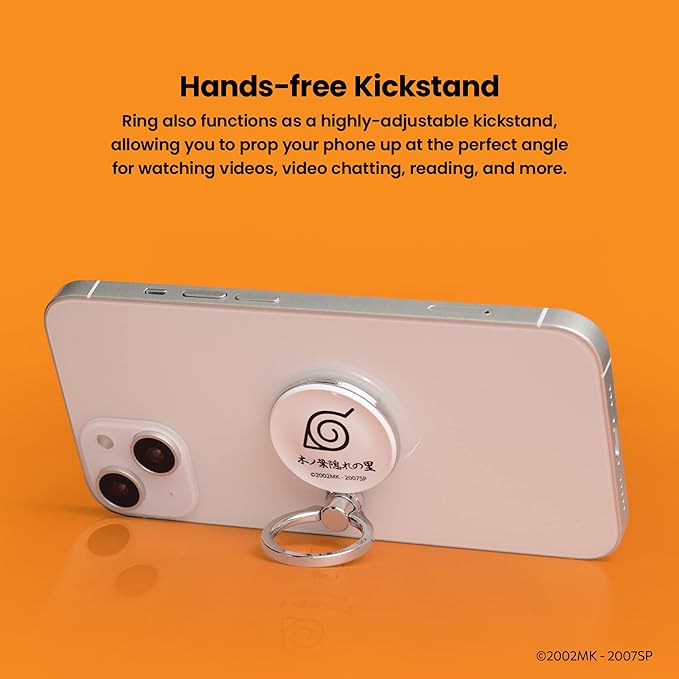 iFace Naruto Shippuden Anime Licensed Collection Universal Smartphone Ring Holder Kickstand Accessory ??Stick On Phone Stand/Hand Gripper Compatible with iPhone, Samsung Galaxy, etc. - Konoha Symbol