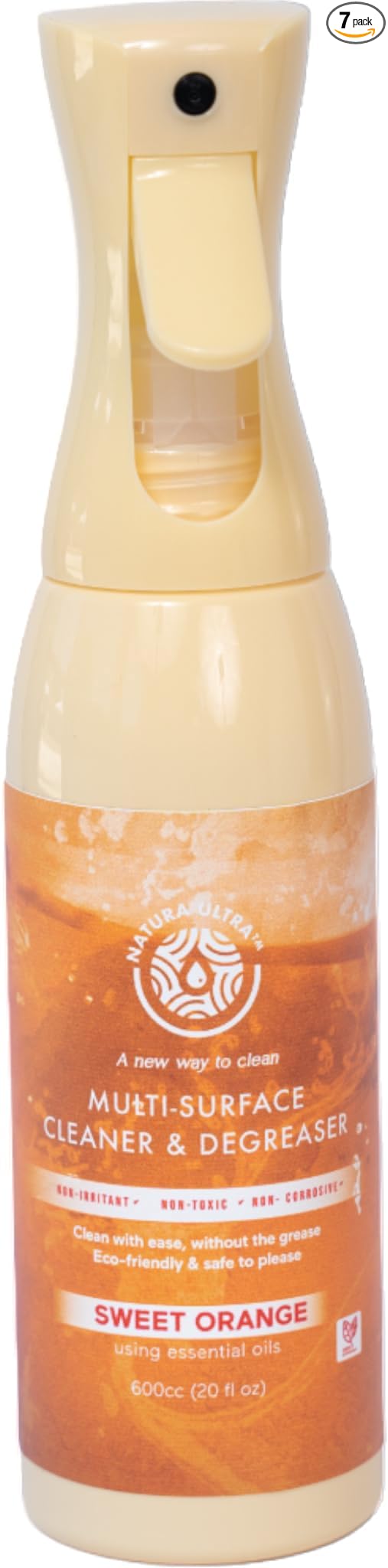 Multi-Surface Cleaner & Degreaser - Home and Kitchen degreasing, Spray for Glass, Countertops, Appliances, and Floors - Eco-Friendly Effective Cleaner & Degreaser (Sweet Orange)