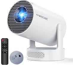 Mini Projector with WiFi 6 Bluetooth 5.4, 4K Support Portable with Lens Cap - Image 1
