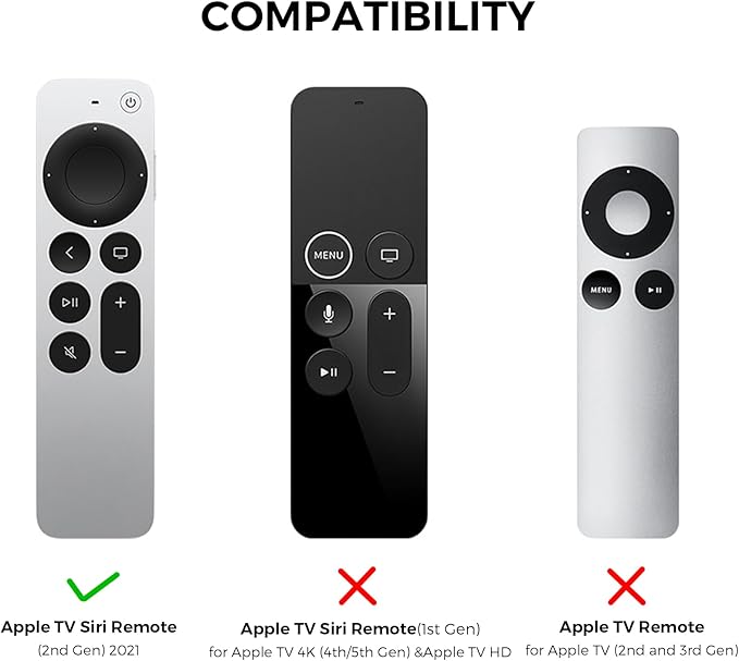AhaStyle Case Compatible with 2022 Apple TV 4K HD Siri Remote 3rd Generation [AirTag Holder Built in] All Around Cover Apple TV Remote/Siri Remote (2nd) and AirTag (Pine Green)