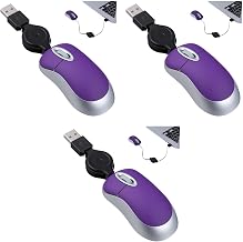 Angoily USB Mouse, 3Pcs 3" Mini Travel Mouse for Laptop, USB - A - Image 1