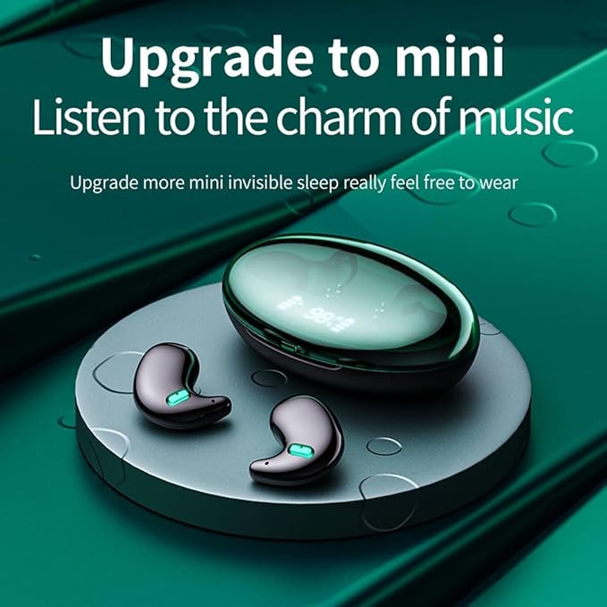 Sleep Headphones Invisible Wireless Bluetooth Sleep Earbuds for Side Sleepers,Comfortable Noise Blocking Wireless Headphones for Sleeping,7H Single Use,Stable Bluetooth 5.2 Connection,Black