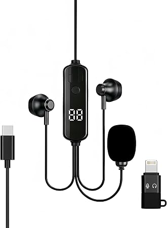 Wired Karaoke Earbuds with Mic, Sound Card and in-Ear Monitor