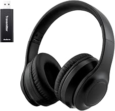 Wireless Over-Ear TV Headphones for Seniors with ANC, Bluetooth 5.3 & 3-in-1 Transmitter (USB/RCA/AUX) for Non-Bluetooth TVs, 35H Playtime, 220g Lightweight Foldable, Gifts for Elderly Parents - Image 1