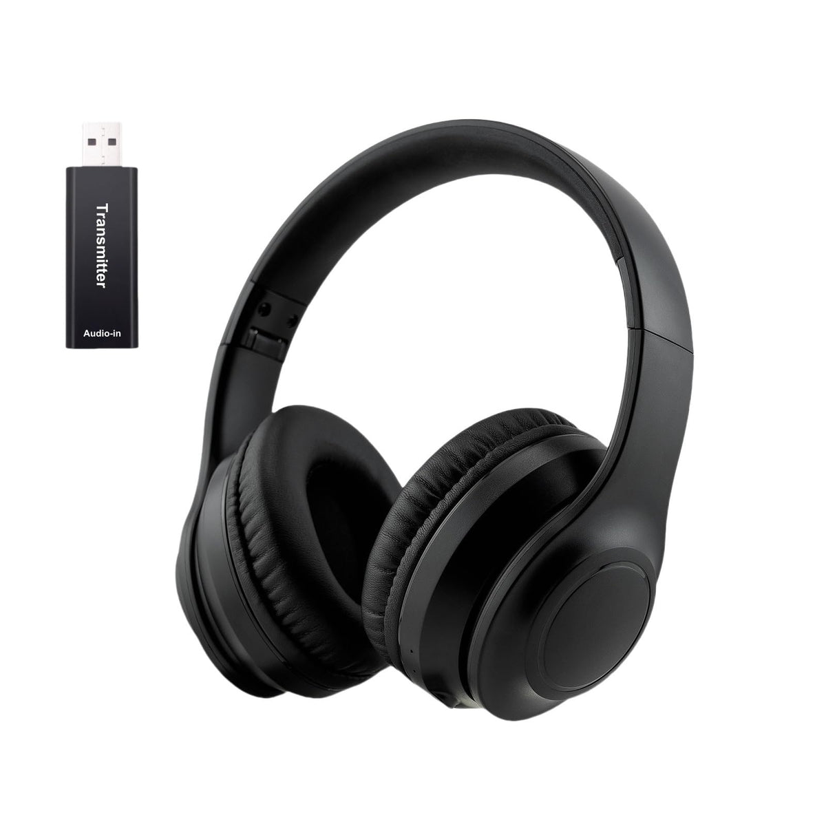 Wireless Over-Ear TV Headphones for Seniors with ANC, Bluetooth 5.3 & 3-in-1 Transmitter (USB/RCA/AUX) for Non-Bluetooth TVs, 35H Playtime, 220g Lightweight Foldable, Gifts for Elderly Parents