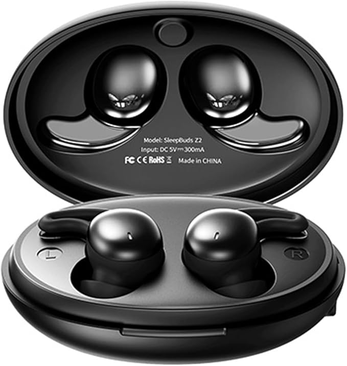 Sleep Headphones,Sleep Earbuds,Sleeping Headphones,Sleep Headphones Ultra-Thin Bluetooth 5.3 Headphones,Sleep Earbuds for Side Sleepers,Noise-Blocking,5H(Black)