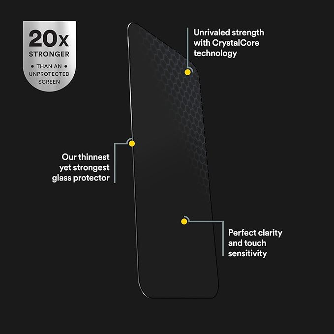 BodyGuardz Apex Compatible with iPhone 16 Pro Screen Protector - Extreme Impact Technology - Anti-Dust Easy Install- Ultra-Thin Scratch Resistant 9H Hardness - Case-Friendly