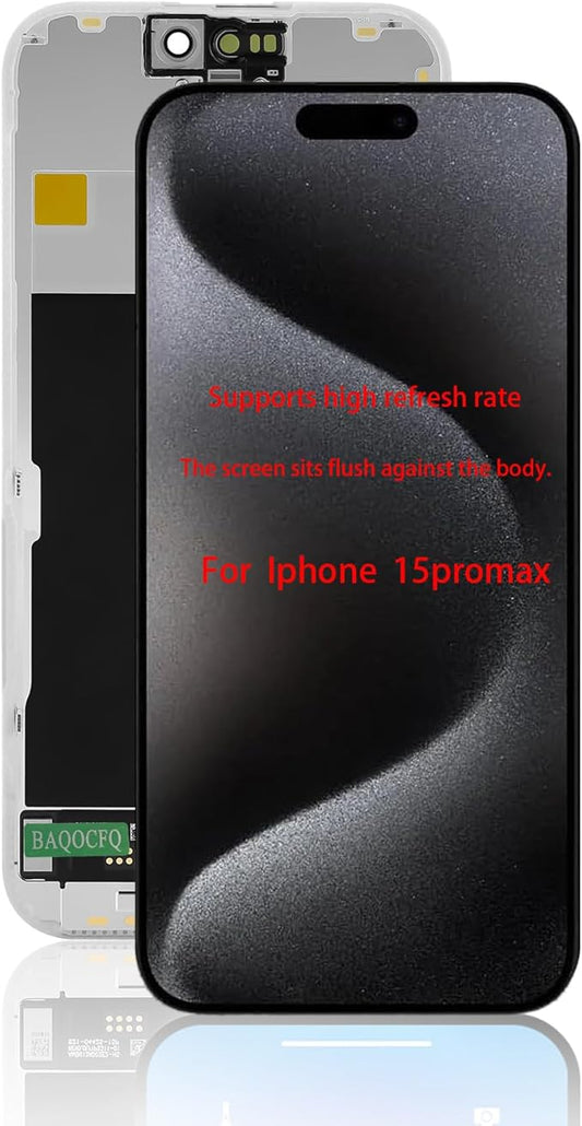 for iPhone 15 pro max Screen Replacement,6.7 inch 3D Touch FHD Display LCD Full Repair Kit with Digitizer Assembly, Tool Set, Tempered Glass & Waterproof Adhesive