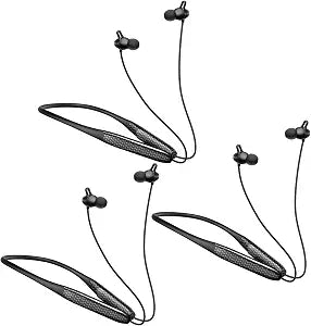 Neckband Bluetooth Headset | 3-Pack Set |60-Hour Endurance | ENC Noise Reduction | 10-Min Charge for 10-Hour Use (3Black)