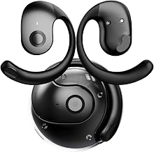 NEW Ultra Bone Conduction Earphones Open Earbuds with Immersive Audio Clear Call,Wireless Bluetooth Ear buds Stable Fit,Robust Bass,Sweat-Proof Sport Open-Ear Headphones with Mic,48H Playtime (Black) - Image 1