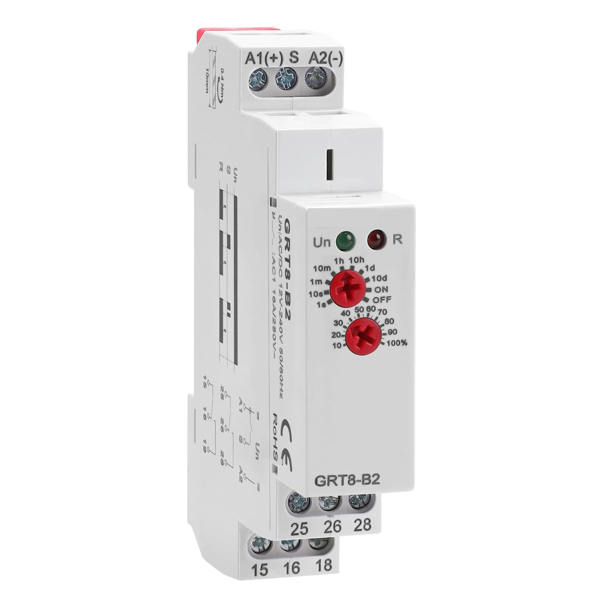 Delay Off Time Relay 16A Adjustable Smart Relay GRT8-B2 AC/DC 12V-240V