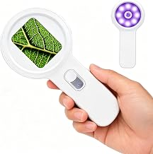 Digital Magnifier, 10-200X Zoom, 2" IPS, LED & UV Light - Image 1