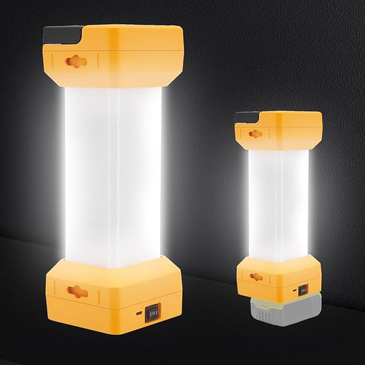 LED Work Light for DEWALT 20V Battery, 2900LM Outdoor LED Camping Lantern 360°, 2 Modes Portable Inspection Light for Car Repair,Workshop, Hide Hand and Type-C Charging Port