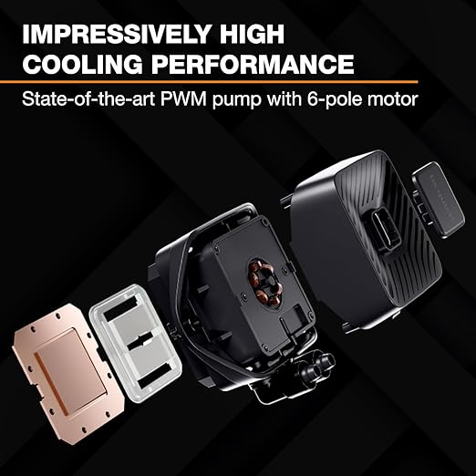 be quiet! Pure Loop 3 240mm All-in-One Water Cooling for Slightly Overclocked AMD/Intel Systems, 2X Pure Wings 3 120mm PWM High-Speed Fans, High Static Pressure, Whisper-Quiet PWM Pump