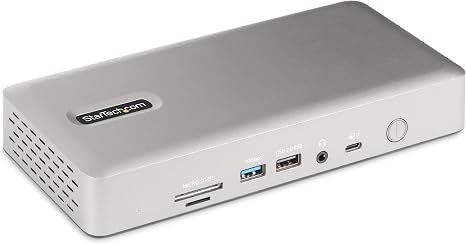 StarTech Thunderbolt 4 Dock, Quad 4K Win, Dual 4K Mac, 16-Port 40Gbps, 100W