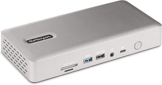 StarTech Thunderbolt 4 Dock, Quad 4K Win, Dual 4K Mac, 16-Port 40Gbps, 100W