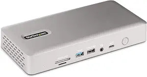 StarTech Thunderbolt 4 Dock, Quad 4K Win, Dual 4K Mac, 16-Port 40Gbps, 100W