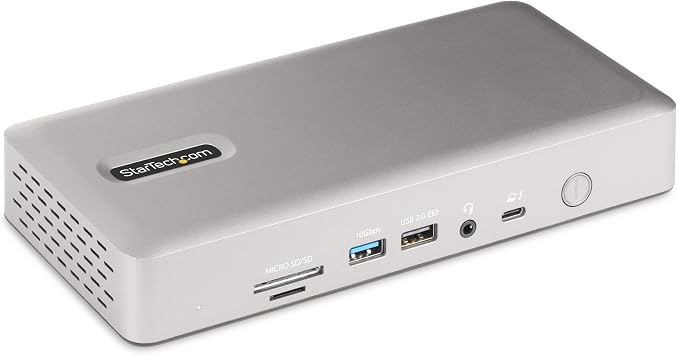 StarTech Thunderbolt 4 Dock, Quad 4K Win, Dual 4K Mac, 16-Port 40Gbps, 100W