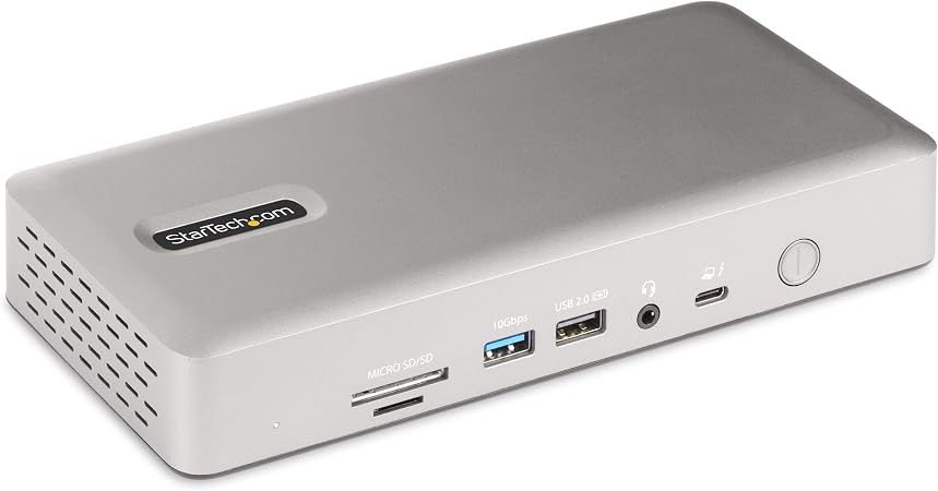 StarTech Thunderbolt 4 Dock, Quad 4K Win, Dual 4K Mac, 16-Port 40Gbps, 100W