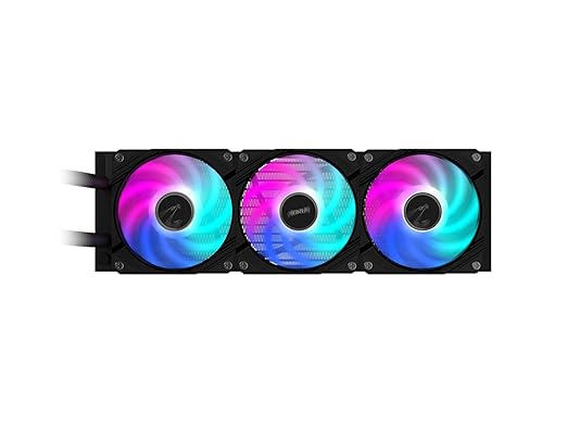 AORUS WATERFORCE II 360 Liquid CPU Cooler, 360mm Radiator with 3x120mm Low Noise ARGB Fans, Compatible with Intel LGA1851, LGA1700, and AMD AM5 (GP-AORUS WATERFORCE II 360)