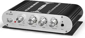 Facmogu ST-838 2.1CH Mini Amplifier, RMS 20Wx2 + 40W Passive Subwoofer Amp
