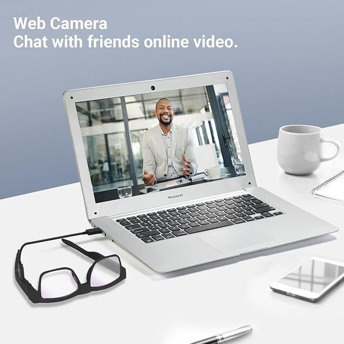Camera Glasses Smart Video Glasses,HD 1080p Recording Outdoor Sport Glasses with Camera Wearable Eyeglass Built-in 32G Memory Card，Perfect for Outdoor Travel, Driving, and Hiking. (Modern)