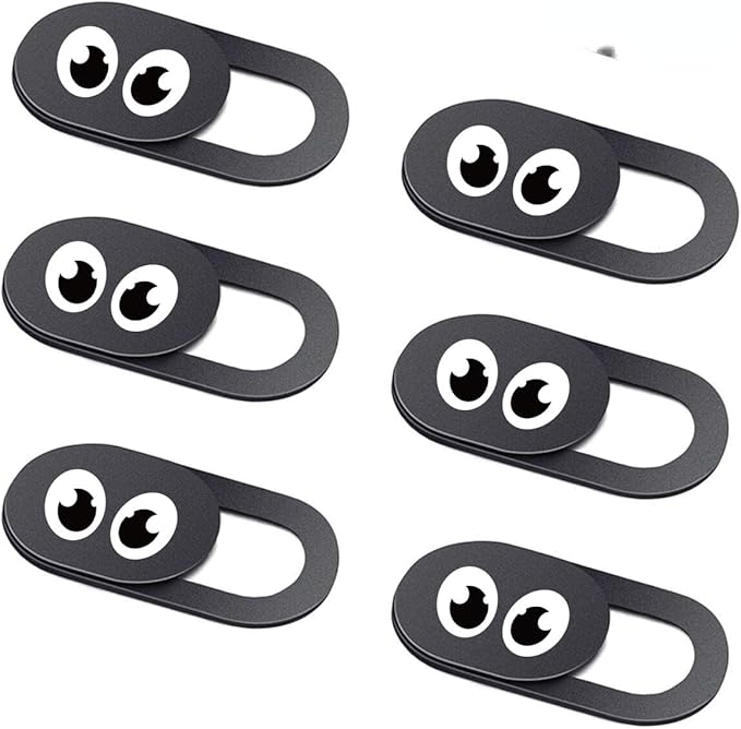 Eye Webcam Cover Slide - Web Camera Cover Fits for Laptop, Desktop, Pc, Macboook Pro, iMac, Mac Mini, Computer, iPhone Smartphone, Protect Your Privacy Security, Strong Adhensive 6 Pack (6 Pack)