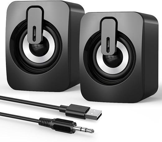 Computer Speakers for Desktop,Portable PC Monitor Speaker,Mini Speakers