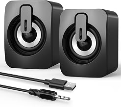 Computer Speakers for Desktop,Portable PC Monitor Speaker,Mini Speakers