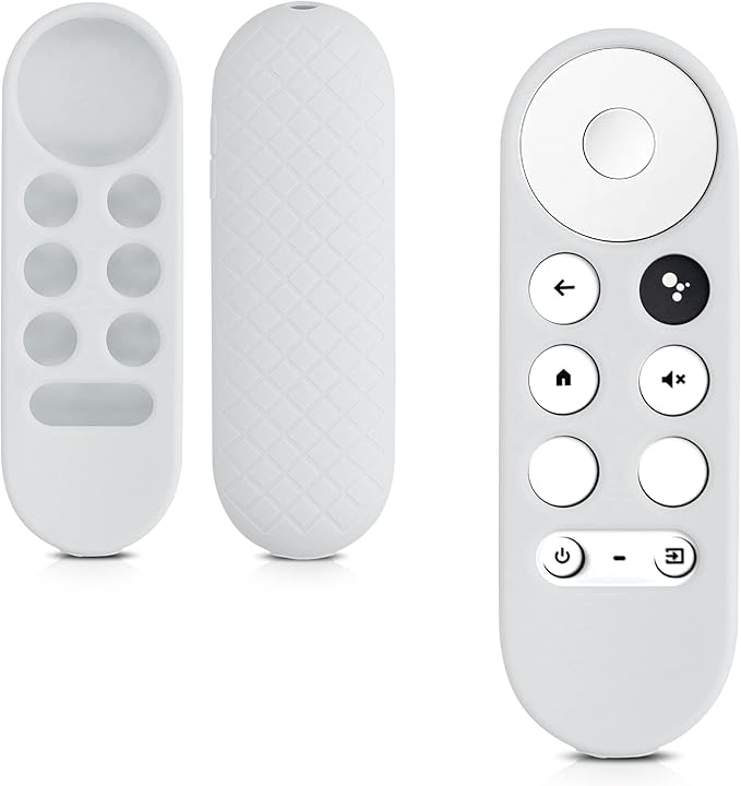 kwmobile Case Compatible with Google Chromecast 2020 4K / Chromecast 2022 HD Case - Soft Silicone Cover for Remote Control - Grey