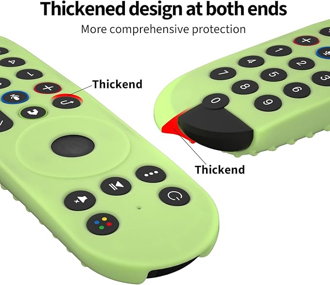 Hi Color Silicone Cover for XR100 Xfinity Xumo Stream Box Remote Cover Xumo Streaming Box Remote Case Shockproof Anti-Slip Silicone Sleeve with Lanyard (Glow Green)