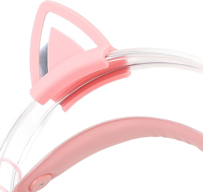 Eujgoov Cat Ear Gaming Headset Rainbow RGB Lighting, Detachable Cat Ears, Surround Sound 7.1 Mic, USB and 3.5MM Multi Platform Compatibility with Breathing LED for PC Laptop Game Console