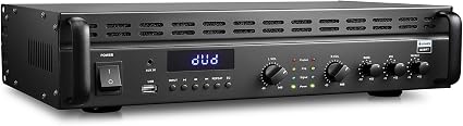 Donner Power Amplifier, 2 Channel Audio Amplifier with Bluetooth 5.3, EQ Controls, 100W RMS and 225W @4Ω Bridgeable, Versatile Inputs, for Home Party, Live Sound, DJs and Garage, MAMP7