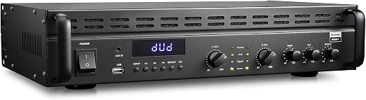 Donner Power Amplifier, 2 Channel Audio Amplifier with Bluetooth 5.3, EQ Controls, 100W RMS and 225W @4Ω Bridgeable, Versatile Inputs, for Home Party, Live Sound, DJs and Garage, MAMP7
