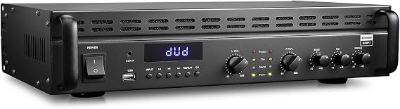 Donner Power Amplifier, 2 Channel Audio Amplifier with Bluetooth 5.3, EQ Controls, 100W RMS and 225W @4Ω Bridgeable, Versatile Inputs, for Home Party, Live Sound, DJs and Garage, MAMP7