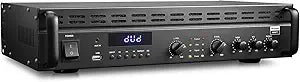 Donner Power Amplifier, 2 Channel Audio Amplifier with Bluetooth 5.3, EQ Controls, 100W RMS and 225W @4Ω Bridgeable, Versatile Inputs, for Home Party, Live Sound, DJs and Garage, MAMP7