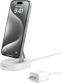 Belkin Qi2 15W Magnetic Wireless Charging Stand, Convertible Fast