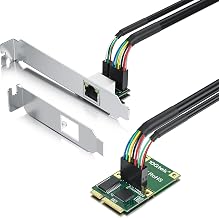 10Gtek Mini PCIe 1G Ethernet Network Card (Intel I210AT), with LED Light, 30-cm Cable Length, Single Port RJ45, Mini Pice Interface, not for M.2 - Image 1