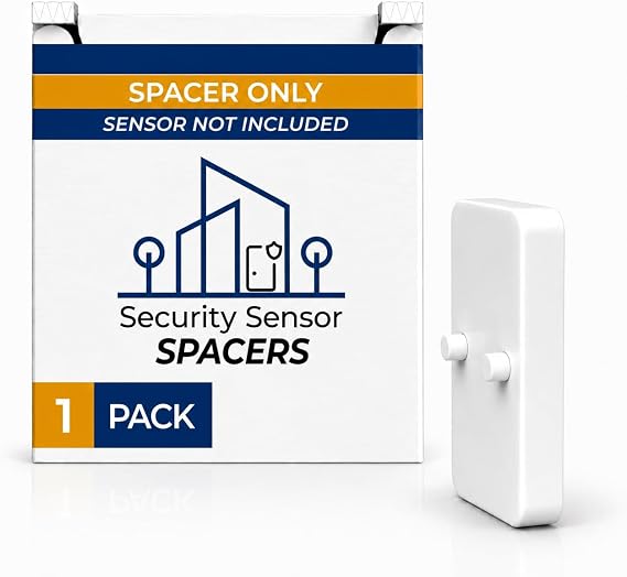 Simplisafe Entry Sensor Spacer | Door Sensor Riser for Simplisafe | Easy Install Mounting Kit with 3M Adhesive - Sensor NOT Included (1/4 inch - 1 Pack)