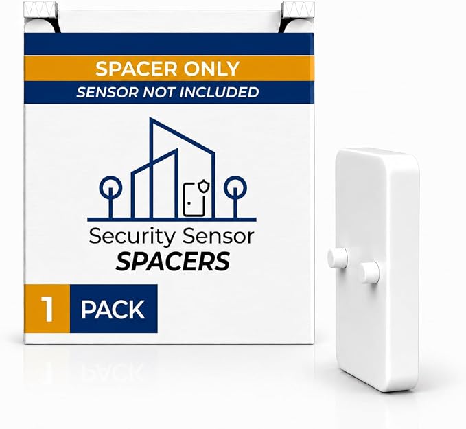 Simplisafe Entry Sensor Spacer | Door Sensor Riser for Simplisafe | Easy Install Mounting Kit with 3M Adhesive - Sensor NOT Included (1/4 inch - 1 Pack)