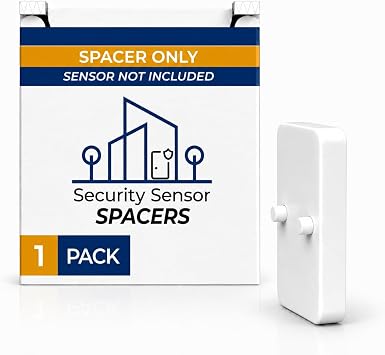 Simplisafe Entry Sensor Spacer | Door Sensor Riser for Simplisafe | Easy Install Mounting Kit with 3M Adhesive - Sensor NOT Included (1/4 inch - 1 Pack)