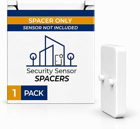 Simplisafe Entry Sensor Spacer | Door Sensor Riser for Simplisafe | Easy Install Mounting Kit with 3M Adhesive - Sensor NOT Included (1/4 inch - 1 Pack)