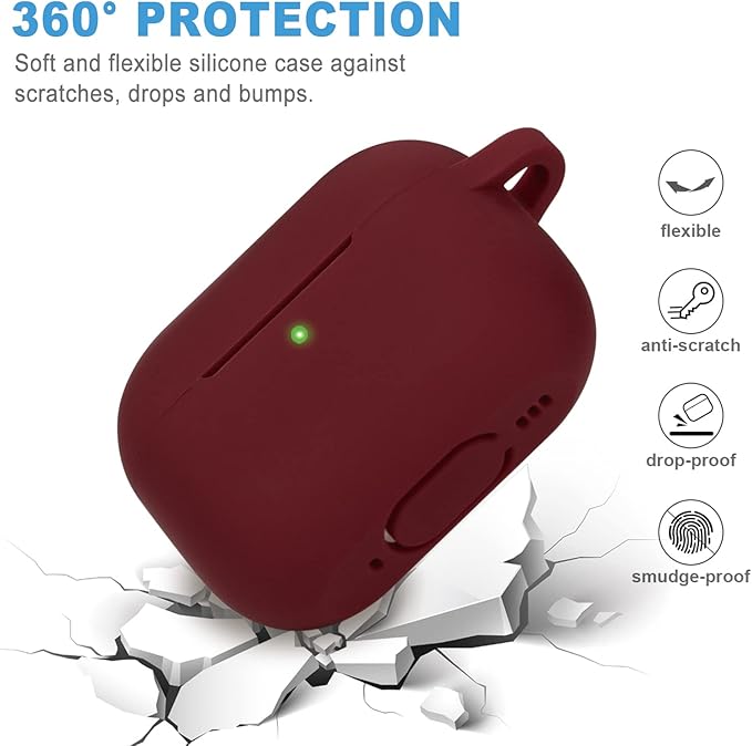Case for Airpods Pro 2 Case with Cute Bling Keychain, Silicone Protective Case Cover for Airpods Pro 2nd Generation Case Earbuds Cases Women Girls