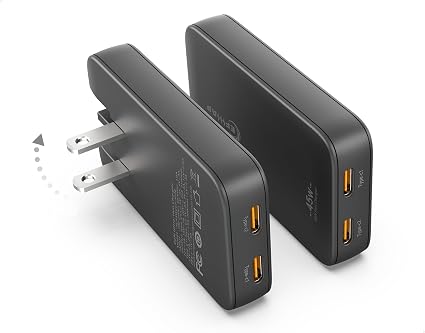 2‑Pack 45W Flat USB‑C Wall Charger, Slim Low‑Profile Dual Port Power Block - Image 4