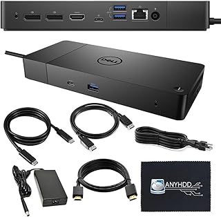 Dell WD19 Docking Station Bundle - HDMI Cable + DisplayPort Cable + USB-C Cable + Microfiber Cloth Included (WD19 130W) - Image 1