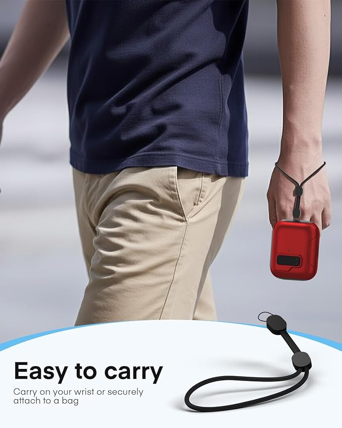 Maxjoy for AirPods Pro 3 Protective Case with Cleaning Kit, Military Hard Case with Lock Shock-Absorbing, Red