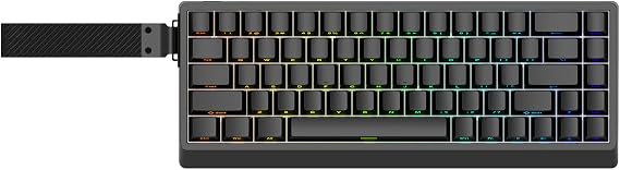 IROK ND68 68 Keys Wired Magnetic Switch Keyboard, 0.005MM RT Accuracy, 8KHZ Polling Rate/Latency As 0.125MS/256KHZ Single Key Scan Rate/ARGB，Hot Swappable,Gasket Structure Gaming Keyboard（Black）