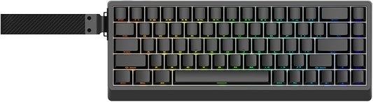 IROK ND68 68 Keys Wired Magnetic Switch Keyboard, 0.005MM RT Accuracy, 8KHZ Polling Rate/Latency As 0.125MS/256KHZ Single Key Scan Rate/ARGB，Hot Swappable,Gasket Structure Gaming Keyboard（Black） - Image 1
