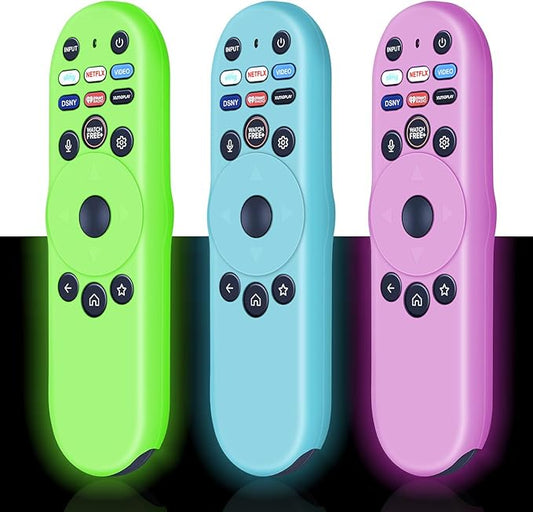 [3-Pack] RETROSUN XRT270 Remote Cover for Vizio Smart TV Remote Easier to Find, Silicone Controller Case Sleeve Compatible with Vizio XRT270 Series (Fluorescent Green/Blue/Pink)