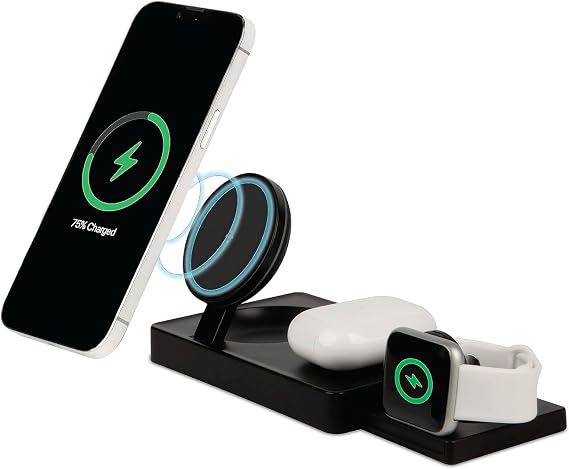 3 in 1 Foldable Fast Magnetic Wireless Charging Station, AllCharge Max by It’s Just Smart, Travel Charger for iPhone 15 14 13 12 11 Pro Max, Apple Watch 8 7 6 5, Airpods, Samsung Galaxy S24, Android - Image 7